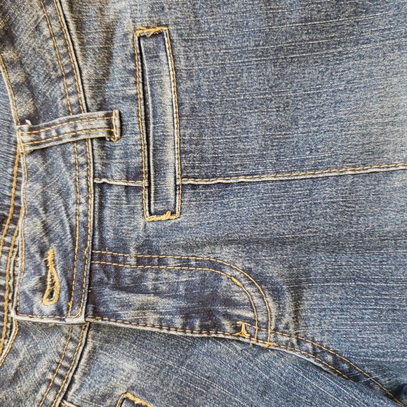 Angels Denim Jeans with Brown Embroidery Size 7 - Picture 11 of 12
